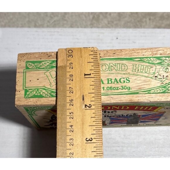Wooden Tea Box Richmond Hill English Breakfast BOX ONLY 5 x 3" Slide Top Lid - Picture 11 of 11
